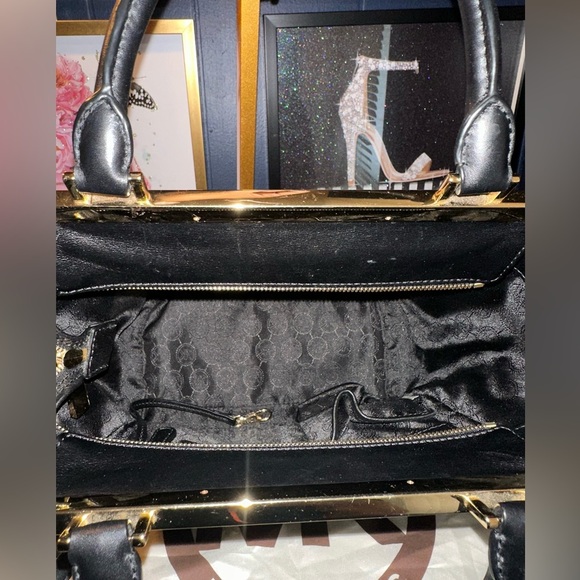 Michael Kors Lana Medium Black Leather Tote / Crossbody Bag - Picture 4 of 5